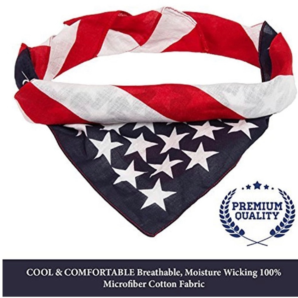 USA🇺🇸Red white and blue Multi functional scarf - Picture 3 of 8